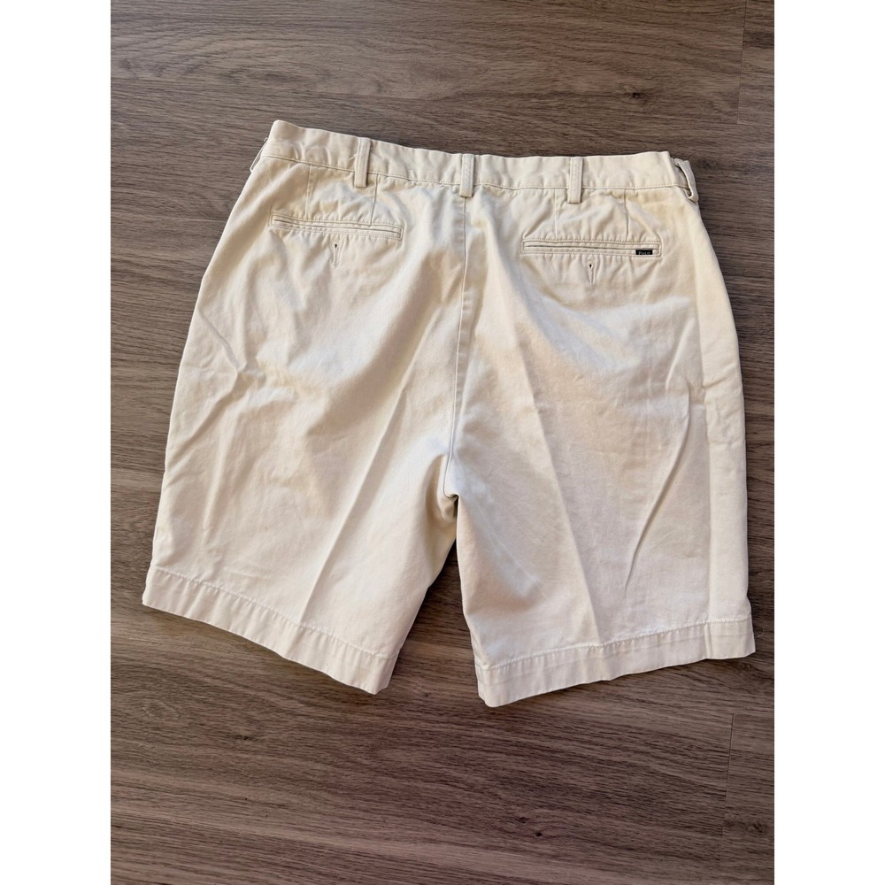 Polo Ralph Lauren Men's Khaki Beige‎ Chino Shorts Flat Front Size 36 Preppy Golf - Picture 11 of 16